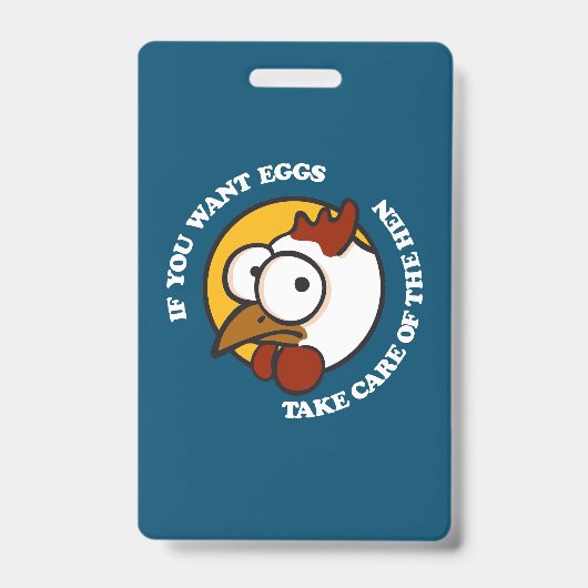 鶏気にを取り除く1 バッジ (正面)