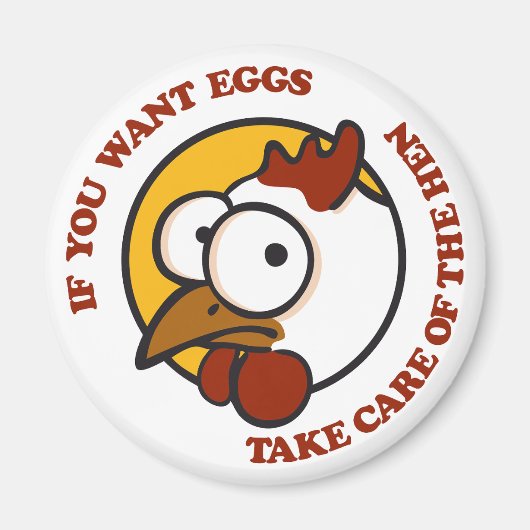 鶏気にを取り除く1 マグネット (正面)