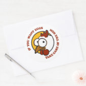 鶏気にを取り除く1 ラウンドシール (封筒)