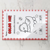 鶏納屋周囲の庭誕生日キッズカラーリング活動 ペーパーパッド (折り畳み)