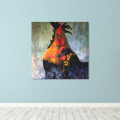 鶏素朴鳥農動物 キャンバスプリント (インサイチュ (ウッドフロア))