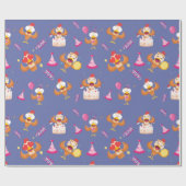 鶏肉おもしろいおもしろい ラッピングペーパー (フラット)