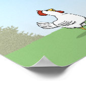 鶏肉おもしろいの卵の間違い風船 ポスター (角)