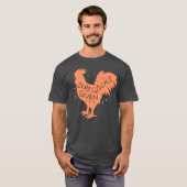 鶏肉おもしろいゼロク与えック Tシャツ (正面フル)