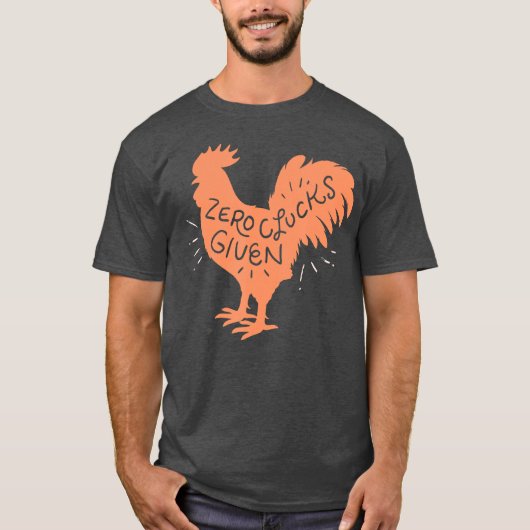 鶏肉おもしろいゼロク与えック Tシャツ (正面)