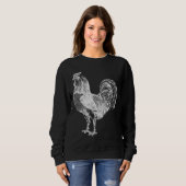 鶏肉お気に入りの動物 スウェットシャツ (正面フル)