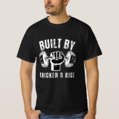 鶏肉とご飯でできています Tシャツ (正面)