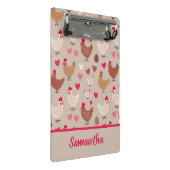 鶏肉とハートのクリップボード ミニクリップボード (アングル)