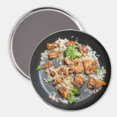 鶏肉とブロッコリー炒め冷凍機磁石 マグネット (正面/裏面)