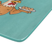 鶏肉と卵をプレート漫画 カッティングボード (角)