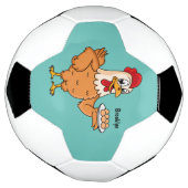 鶏肉と卵をプレート漫画 サッカーボール (回転)