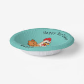 鶏肉と卵をプレート漫画 ペーパーボウル (傾斜あり)