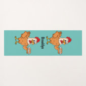 鶏肉と卵をプレート漫画 ヨガマット (裏面(横))