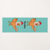 鶏肉と卵をプレート漫画 ヨガマット (正面(横))