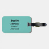 鶏肉と卵をプレート漫画 ラゲッジタグ (裏面横)