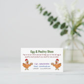 鶏肉と卵をプレート漫画 名刺 (スタンド正面)