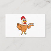 鶏肉と卵をプレート漫画 名刺 (裏面)