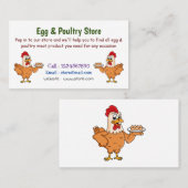 鶏肉と卵をプレート漫画 名刺 (正面/裏面)