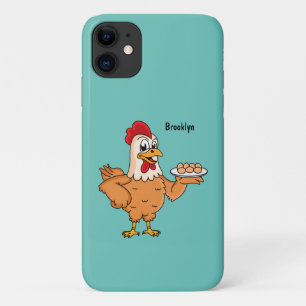鶏肉と卵をプレート漫画 iPhone 11 ケース