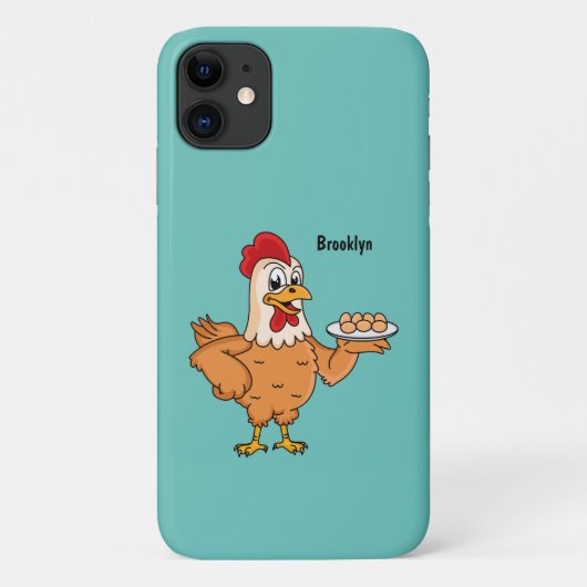 鶏肉と卵をプレート漫画 Case-Mate iPhoneケース (裏面)