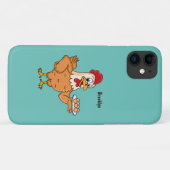 鶏肉と卵をプレート漫画 Case-Mate iPhoneケース (裏面(横))