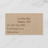 鶏肉と卵(ファーマーズマーケット業者) 名刺 (裏面)