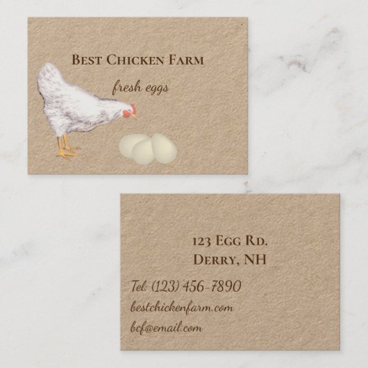鶏肉と卵(ファーマーズマーケット業者) 名刺 (正面/裏面)