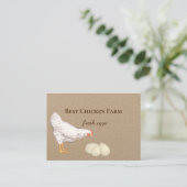 鶏肉と卵(ファーマーズマーケット業者) 名刺 (スタンド正面)