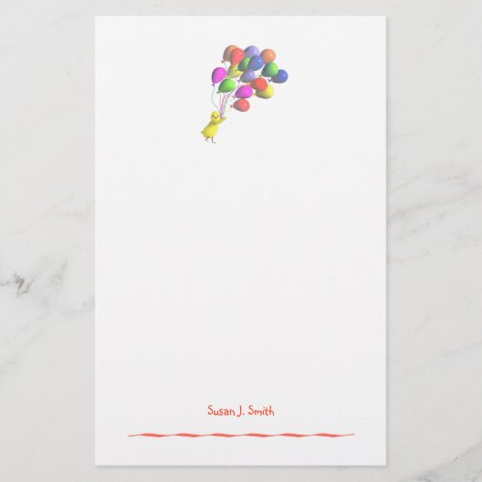 鶏肉と風船 便箋 (正面)