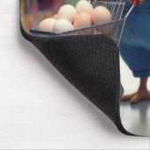鶏肉に卵を入れたショッピング マウスパッド (コーナー)