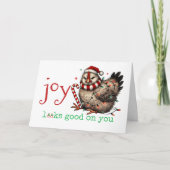 鶏肉のクリスマスに喜びが似合う シーズンカード (正面)