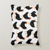 鶏肉のシームレスな模様 アクセントクッション (正面(垂直))