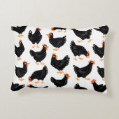 鶏肉のシームレスな模様 アクセントクッション (裏面)