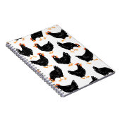 鶏肉のシームレスな模様 ノートブック (右側)