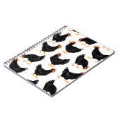 鶏肉のシームレスな模様 ノートブック (左側)