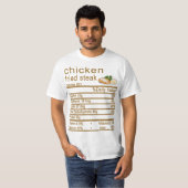 鶏肉の揚げステーキ栄養ファクトラベル Tシャツ (正面フル)