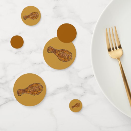 鶏肉の揚げ物のソウルフードを割る コンフェッティ (グループ)