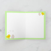 鶏肉や卵のかわいいイースターアニメ シーズンカード (内部)