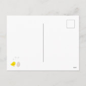 鶏肉や卵のかわいいイースターアニメ シーズンポストカード (裏面)