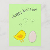 鶏肉や卵のかわいいイースターアニメ シーズンポストカード (正面)