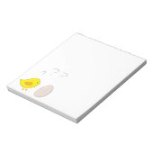 鶏肉や卵のかわいいイースターアニメ ノートパッド (回転)