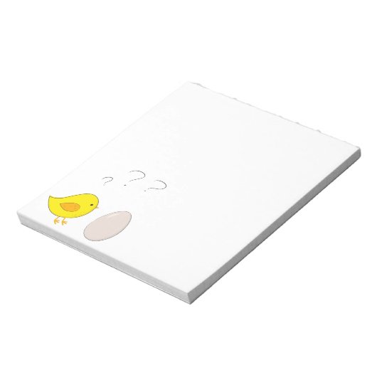 鶏肉や卵のかわいいイースターアニメ ノートパッド (回転)