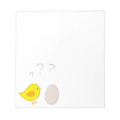 鶏肉や卵のかわいいイースターアニメ ノートパッド (正面)