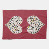 鶏肉ハート キッチンタオル (横)