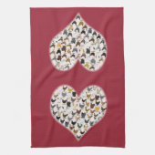 鶏肉ハート キッチンタオル (縦)
