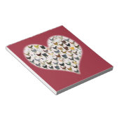 鶏肉ハート ノートパッド (アングル)