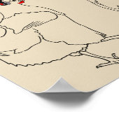 鶏肉ラップのフリー動物おもしろいアートビーガンユーモア ポスター (角)