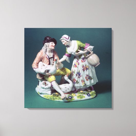 鶏肉売りのメイセン姿, c.1750 キャンバスプリント (正面)