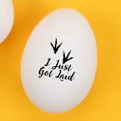 鶏肉足「私は得ちょうど産んだ」卵 ラバースタンプ