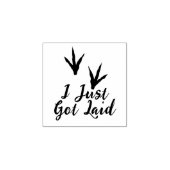 鶏肉足「私は得ちょうど産んだ」卵 ラバースタンプ (インプリント)